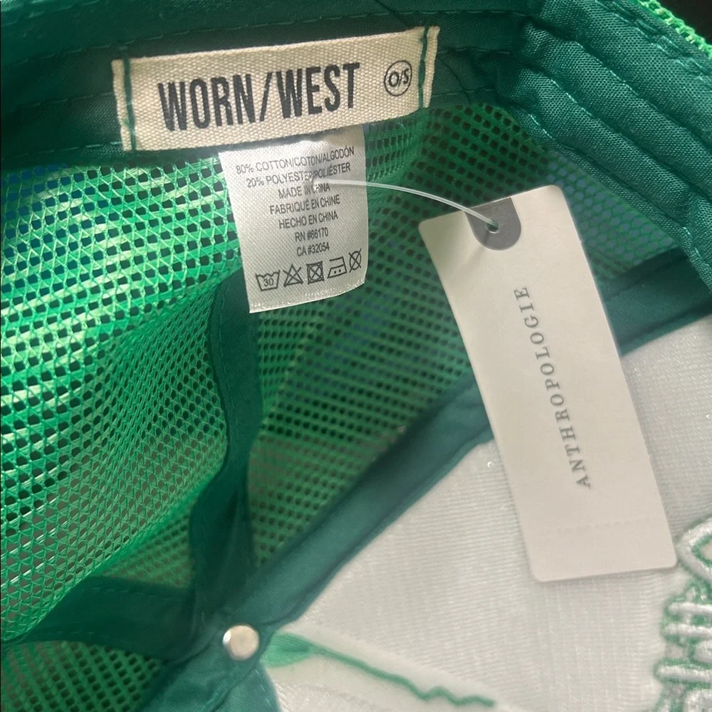 Anthropologie Green Athletic Club Trucker Hat--adult-unisex-New with tags green